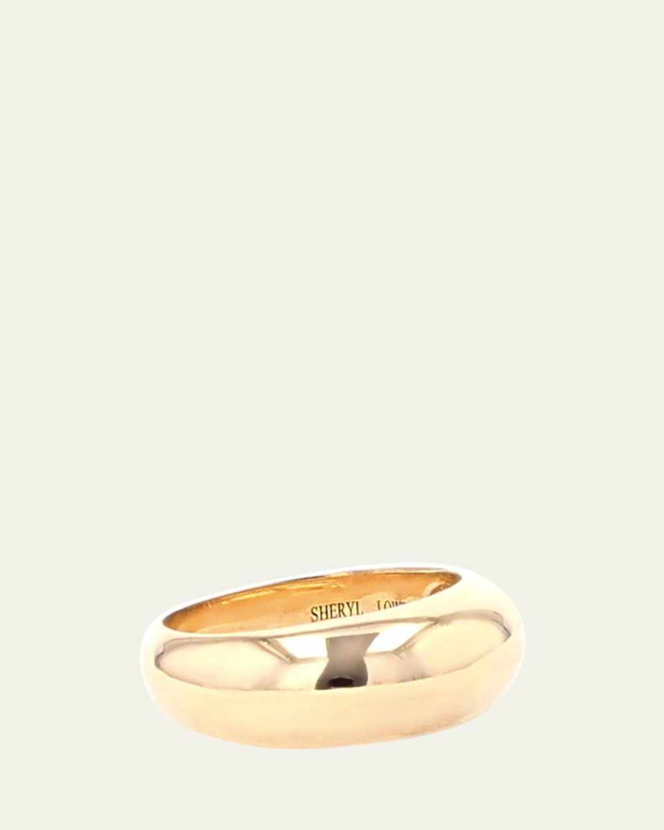 14K Yellow Gold Donut Dome Bombe Ring